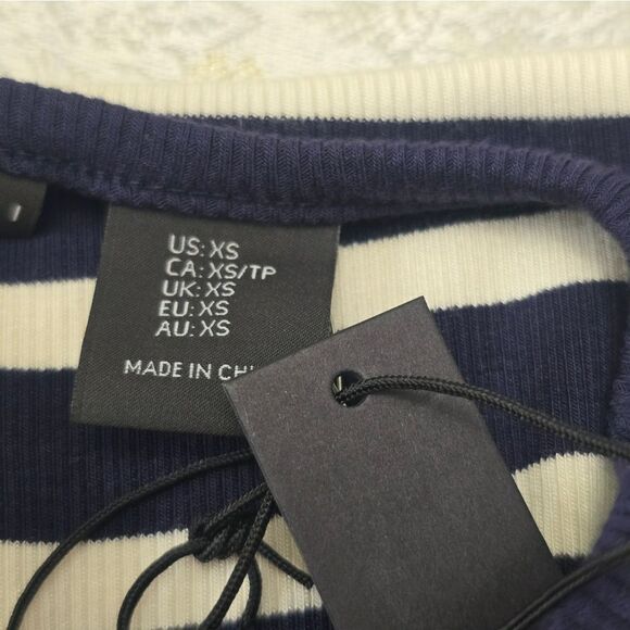 Tahari Striped Blue and White Sleeveless Tank Dress NWT - Picture 6 of 8